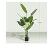Műnövény 160 cm 10 zöld levéllel PEVA-ból és cserép Ø16,5x13,5 cm