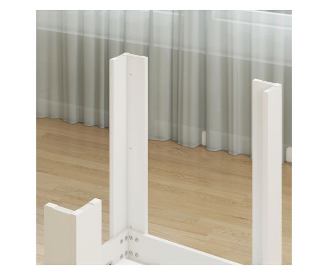 Nyitható Asztal 140-180x80cm, Fehér, 6-8 Személyes, Ideális Kis Terekbe