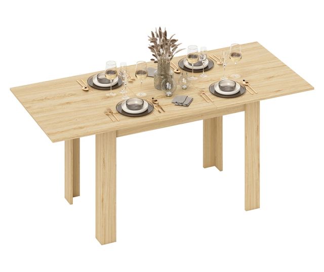 Nyitható Asztal, 140-180 cm, Natúr Fa Hatású, 6-8 Személyes
