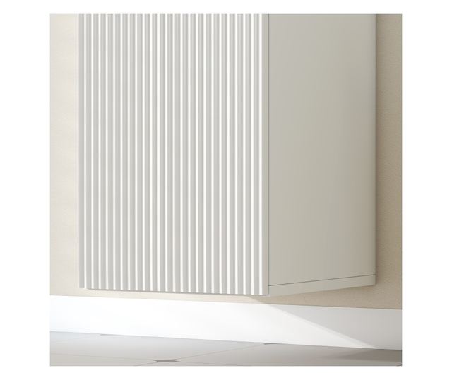 Falra szerelhető fürdőszobai oszlopszekrény állítható polcokkal és Soft Close funkcióval, 30x31,5x160 cm, fehér