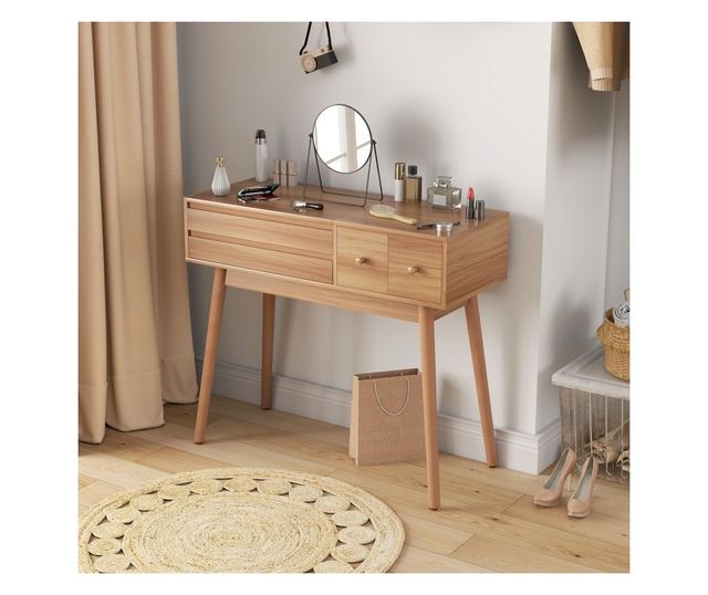 2 az 1-ben sminkasztal tükörrel és tárolóval