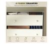 Modern komód 4 összecsukható fiókkal 58x30x91 cm, fehér és szürke