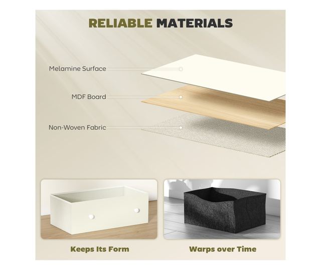 Modern komód 4 összecsukható fiókkal 58x30x91 cm, fehér és szürke