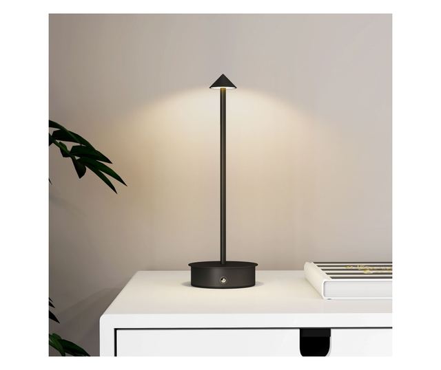 Újratölthető USB érintőasztali lámpa 4-8 óra akkumulátor-üzemidő Fekete