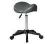 Állítható magasságú műbőr nyeregszék kerekekkel - Szürke