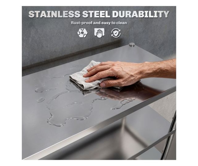 5 szintes, állítható konyhai polc 13 magassági szinttel, 201 rozsdamentes acél tároló fűszerekhez