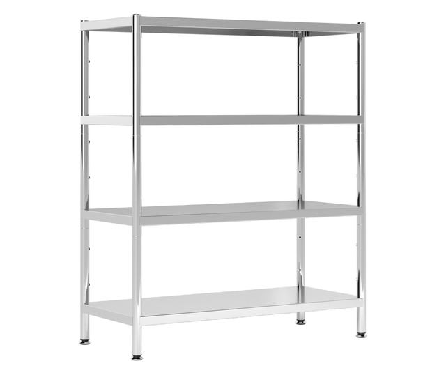 4 szintes rozsdamentes acél konyhai tárolóállvány 201 ezüst