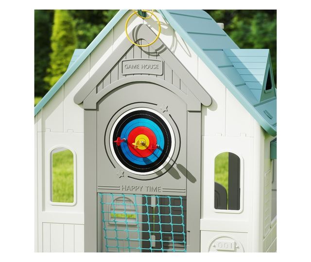 5 az 1-ben Gyerek Játszóház, Kültéri és Beltéri, Kosárlabda Karikával, Futballkapuval, Darts Táblával, Karikadobó Játékkal