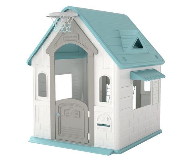 5 az 1-ben Gyerek Játszóház, Kültéri és Beltéri, Kosárlabda Karikával, Futballkapuval, Darts Táblával, Karikadobó Játékkal