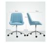 Állítható Magasságú PU Szilikon Irodai Szék, Kék