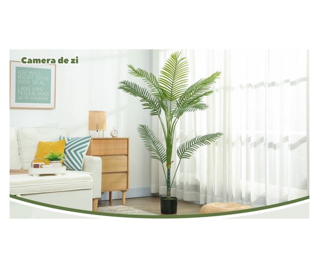 150 cm magas mesterséges Areca pálma zöld cseréppel beltérre