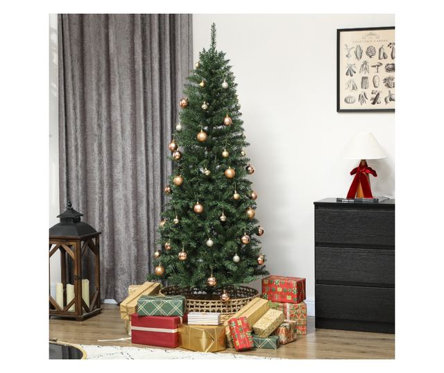 180 cm-es Karácsonyfa 250 fehér és színes fénnyel, 899 ággal