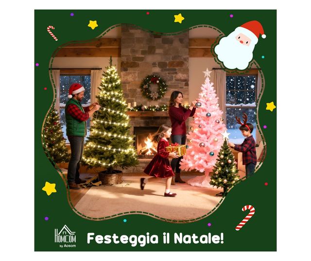 180 cm-es Karácsonyfa 250 fehér és színes fénnyel, 899 ággal