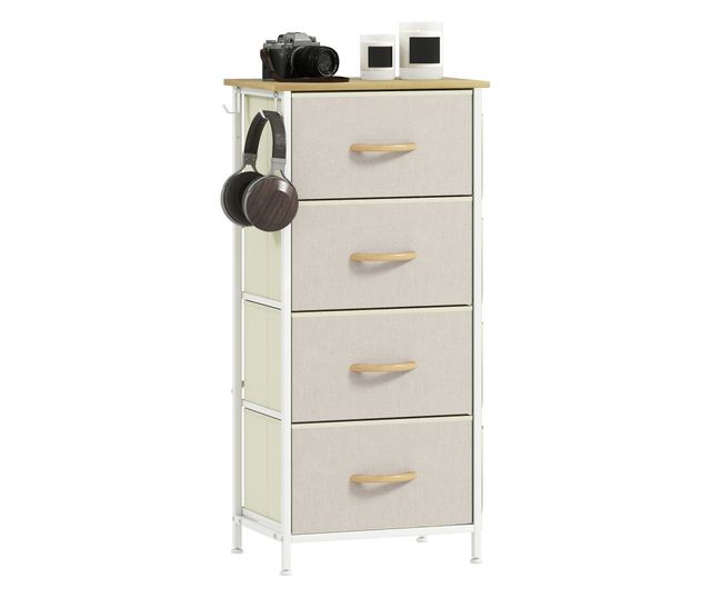 Kompakt komód 4 összecsukható fiókkal, 4 tárolózsebbel és 2 akasztóval