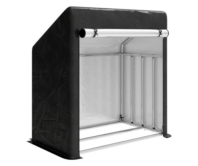 Acél kültéri rönktartó vízálló huzattal 100x60x110 cm