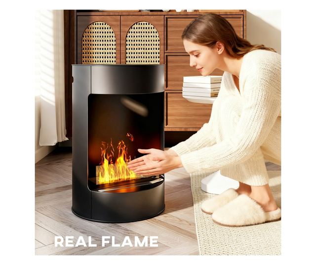 Bioetanol kandalló, 64 cm-es szabadon álló etanol kályha, 3 órás égési idő