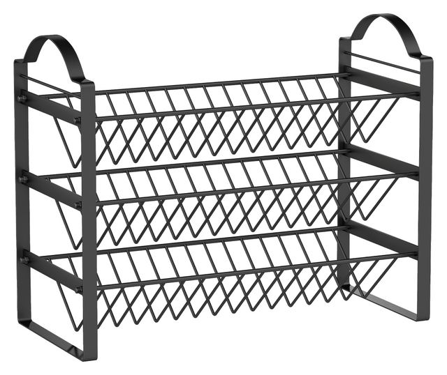 Fekete fém 3 szintes, döntött fűszertartó