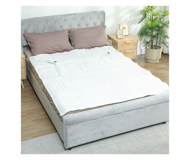 Fűthető takaró 160x140 cm 5 fokozatú fűtéssel Fehér