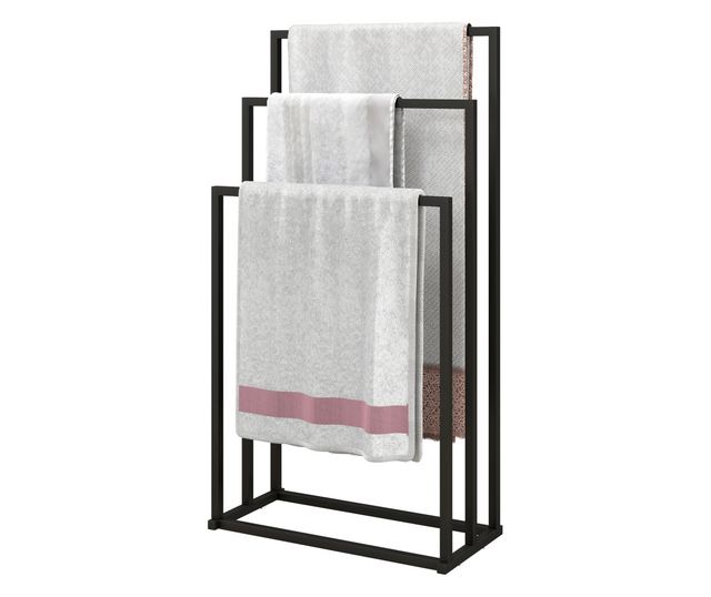 Összecsukható ruhaszárító 3 állítható rúddal, függőleges szárító forgó kerekekkel és rozsdamentes acél vázzal, otthoni szárító