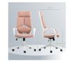 Szövet irodai vagy gamer szék magas háttámlával, rózsaszín