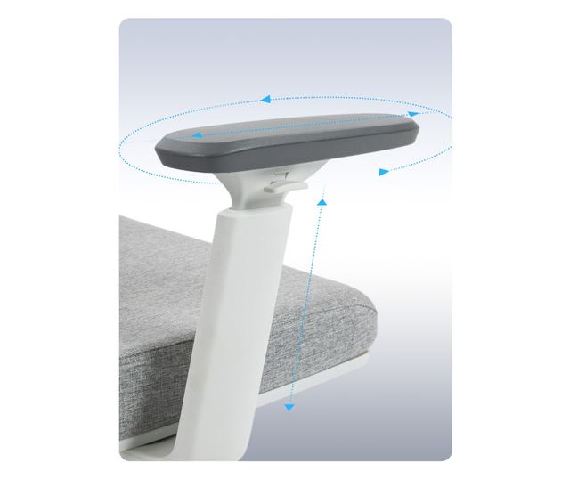 Ergonomikus és légáteresztő irodai szék 4D dinamikus deréktámasszal, 64,5x62,5x112-122 cm, többszínű