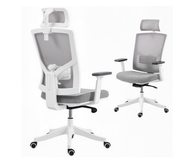 Ergonomikus és légáteresztő irodai szék 4D dinamikus deréktámasszal, 64,5x62,5x112-122 cm, többszínű