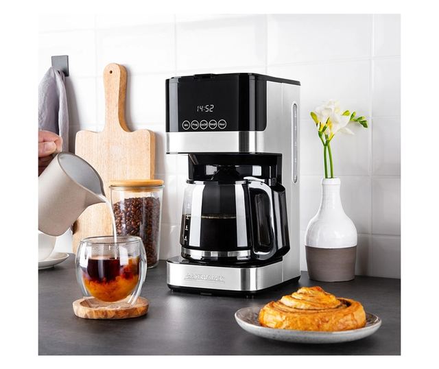 Programozható Kávéfőző, Gastroback, Essential, 12 csésze, Fekete