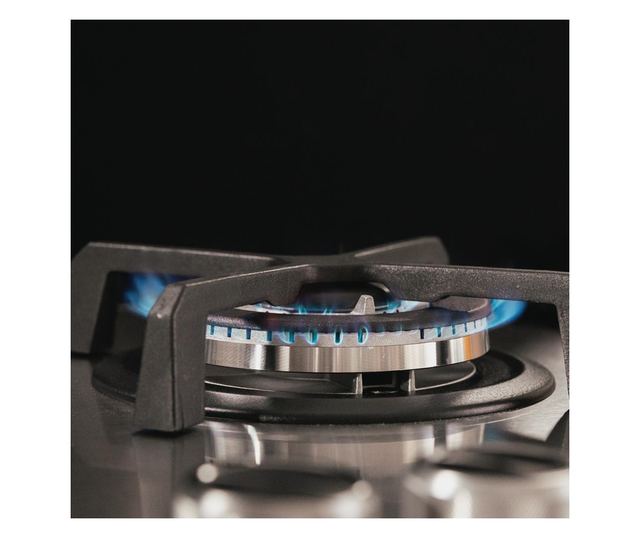 Cecotec beépíthető gázfőzőlap, Bolero Squad G, 29 cm, 1 WOK égő 3.4 kW, 1 félgyors égő 1.8 kW, öntöttvas rács, forgókapcsolók el