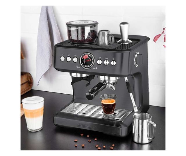 Félig automata eszpresszógép darálóval, Gastroback, Advanced Urban Duo, 260 g, matt fekete