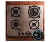 Cecotec Bolero Squad G beépíthető gázfőzőlap, 58 cm, 4 égős, inox, 8 kW