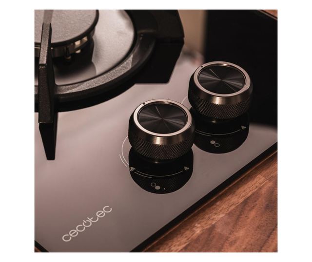 Cecotec Bolero Squad G beépíthető gázfőzőlap, 2 égős, fekete, 29x51cm