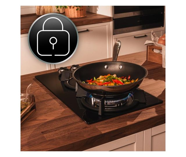 Cecotec Bolero Squad G beépíthető gázfőzőlap, 2 égős, fekete, 29x51cm