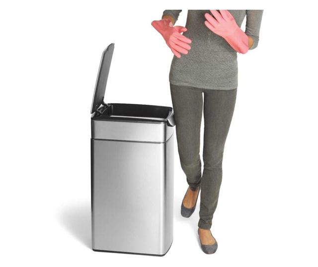 XL Pillangótetős Kuka, Simplehuman, 2x24 Liter, Rozsdamentes Acél