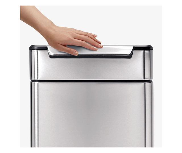 XL Pillangótetős Kuka, Simplehuman, 2x24 Liter, Rozsdamentes Acél