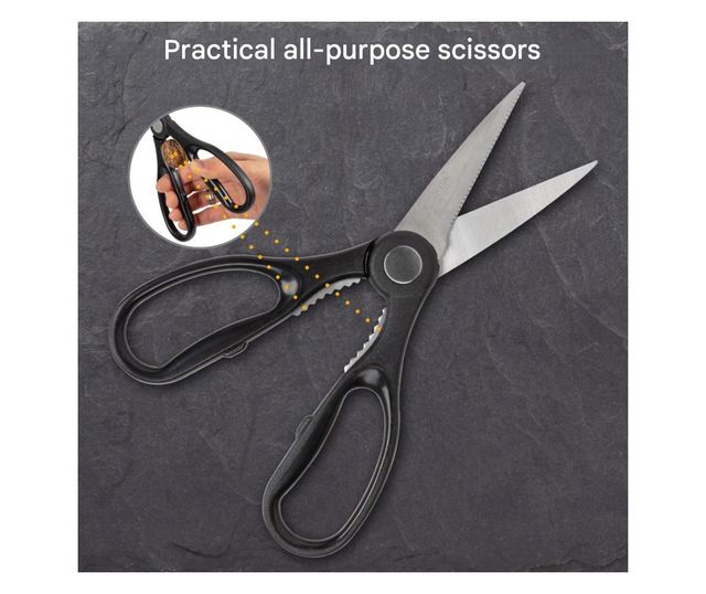 Classbach 5 részes Konyhakés Készlet, Rozsdamentes Acél/Fekete