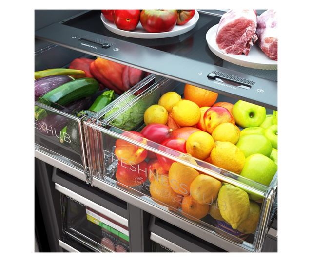 Cecotec Bolero CoolMarket 503L 4-ajtós Side-by-Side hűtőszekrény, fekete