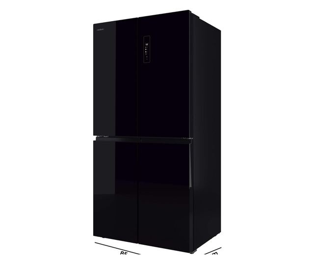 Cecotec Bolero CoolMarket 503L 4-ajtós Side-by-Side hűtőszekrény, fekete