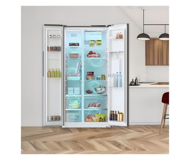 Cecotec Bolero CoolMarket 559L Side-by-Side No Frost Hűtőszekrény - Antracit