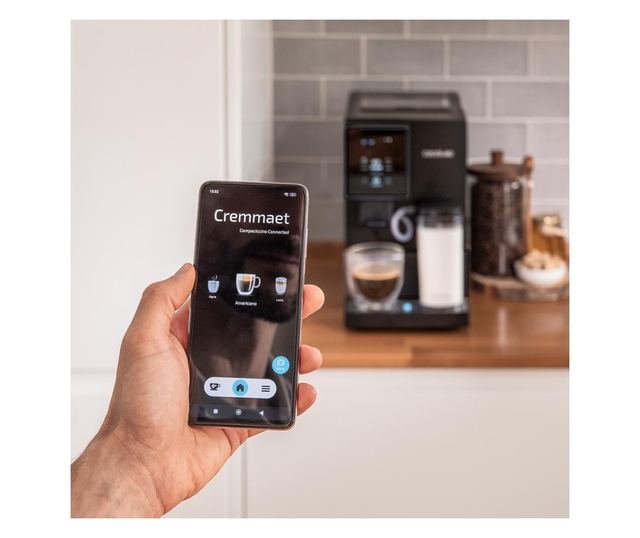 Automata eszpresszógép darálóval, Cecotec, Cremmaet Compactccino, fekete