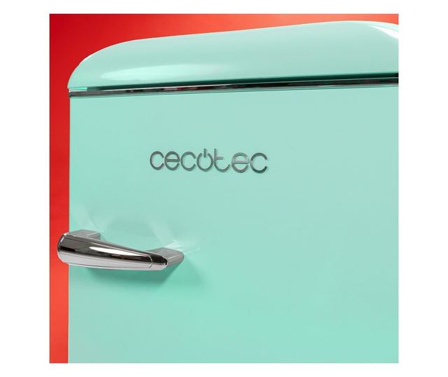 Retro Mini Hűtőszekrény Cecotec, Bolero CoolMarket Mini, 86 liter, Zöld