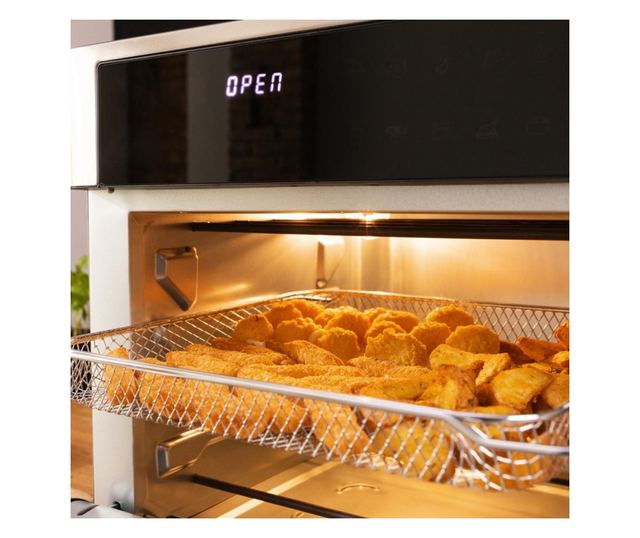 Cecotec Bake&Fry konvekciós elektromos sütő, 30 liter, állítható hőmérséklet max. 230°C, 9 előre beállított program, 3 tálcapozí