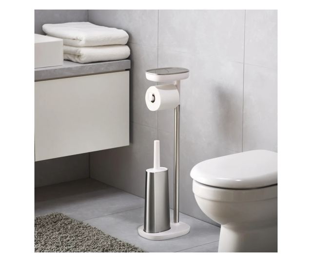 WC kefe és tartó, Joseph Joseph, Butler, ezüst