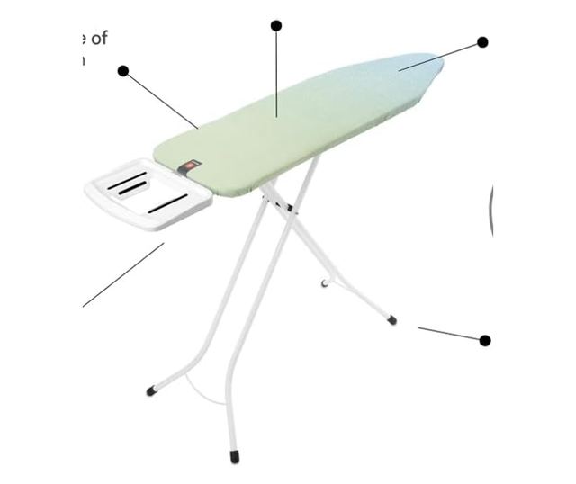 Brabantia Vasalódeszka, 124 x 38 cm, Szürke
