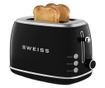 Retro S Kenyérpirító, Sweiss, 2 szeletes, Fekete