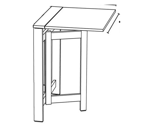 Arredamenti Italia Space Falra szerelhető lehajtható asztal, 79 x 64 cm, fehér