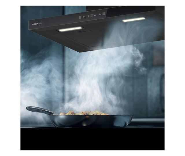 Cecotec Bolero Flux TT Fali Páraelszívó, 60 cm, A++ Osztály, 413,3 m³/h, Fekete