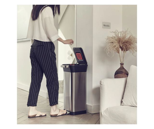 Pedálos szemetes, Joseph Joseph, Titan Slim, 20 liter, 1 rekesz, rozsdamentes acél