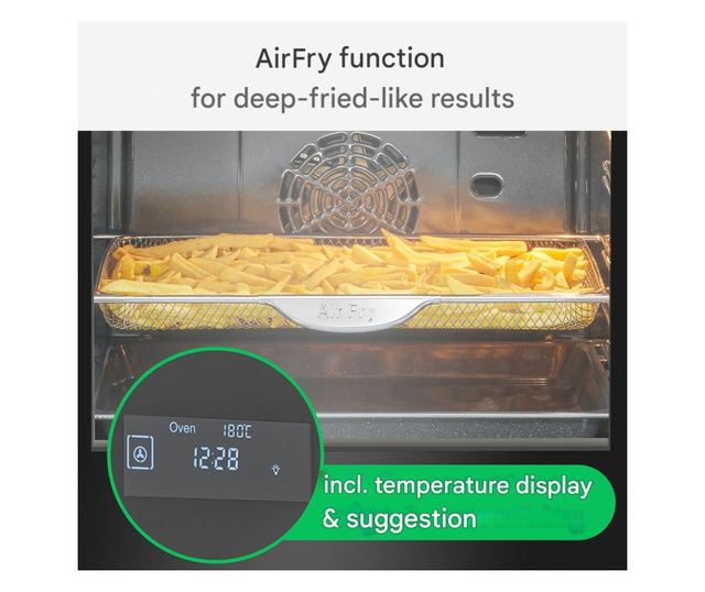 Beépíthető elektromos sütő, Bomann, 67 liter, fekete