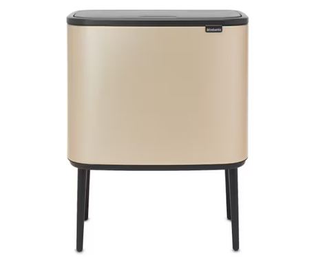 Кофа за боклук с крака, Brabantia, Bo Touch Bin, 36 литра, златиста