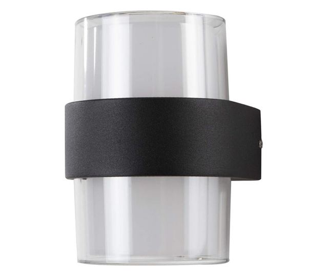 Beltéri/Kültéri LED fali lámpa Techstar® 135 R, teljesítmény 10W, fényszín 3000K, 600 Lm, 13,5x8,2 cm, IP55 vízálló, fekete